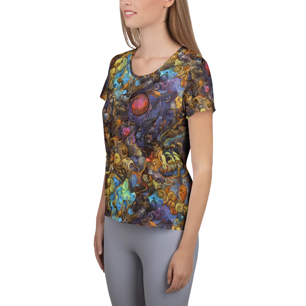 Electric Curio on Women's Athletic T-Shirt — Left
