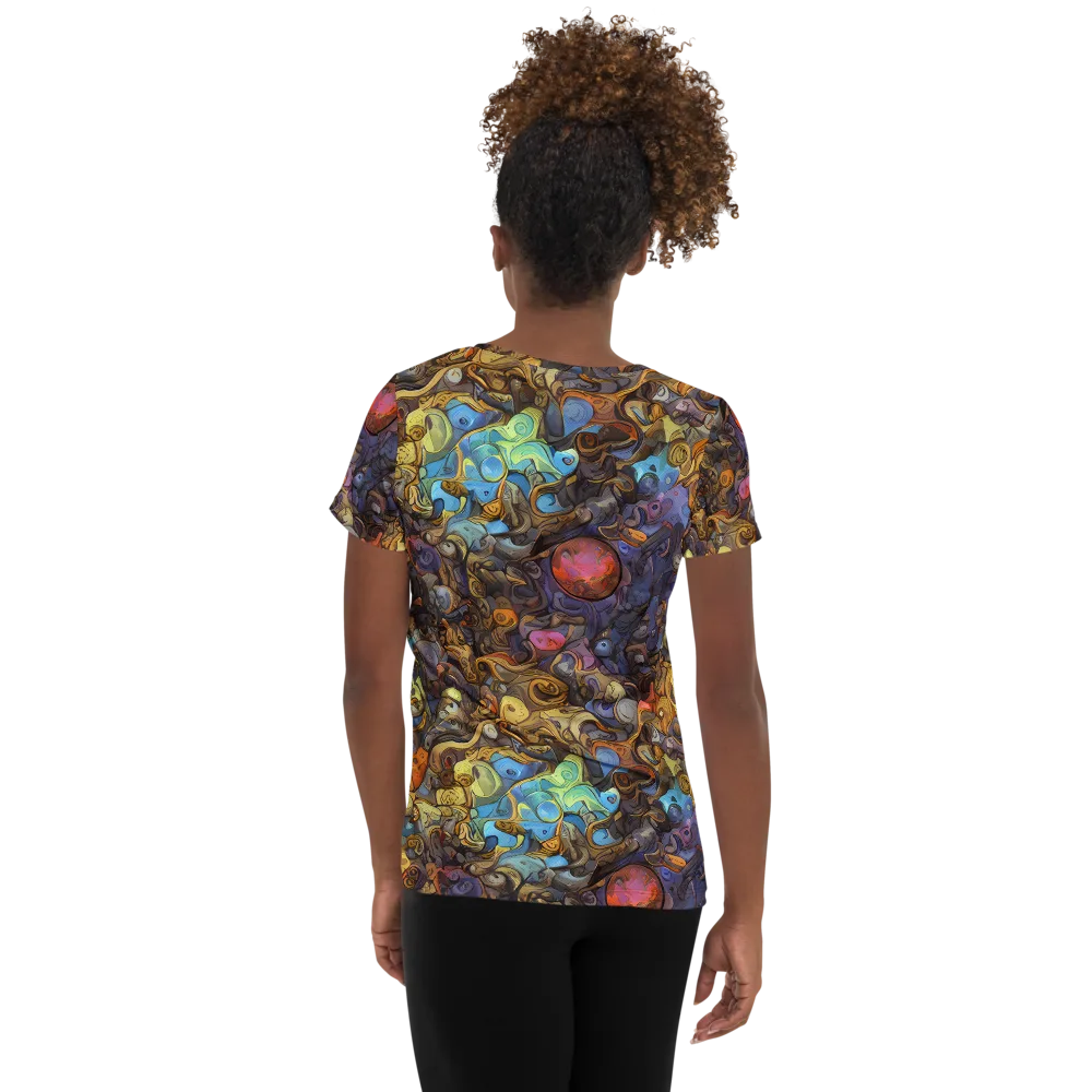 Electric Curio on Women's Athletic T-Shirt — Back