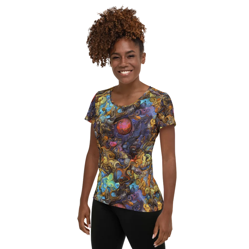 Electric Curio on Women's Athletic T-Shirt — Left