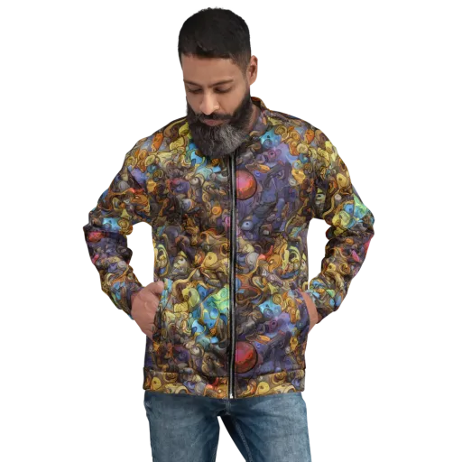 Electric Curio on a Bomber Jacket