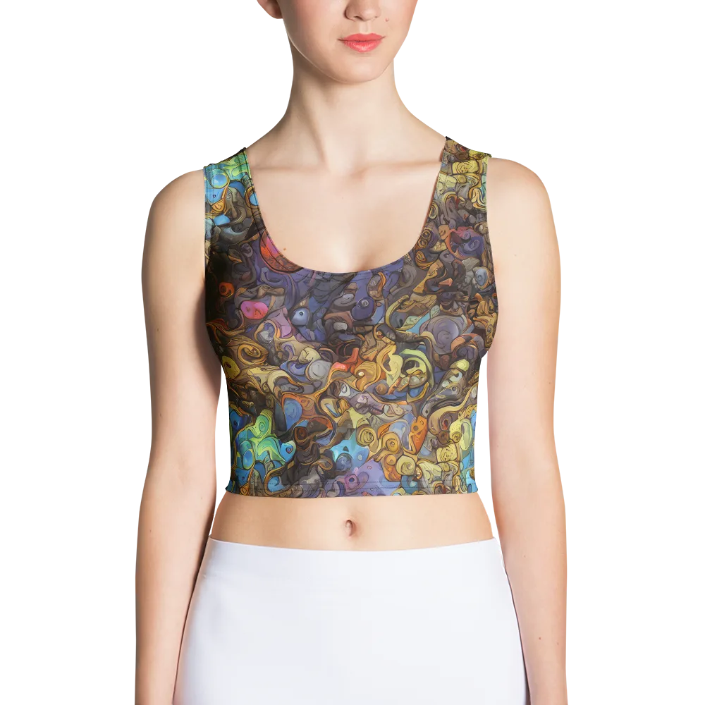 Electric Curio on Crop Top — Front