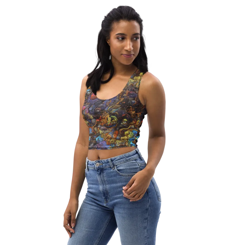 Electric Curio on Crop Top — Left Front