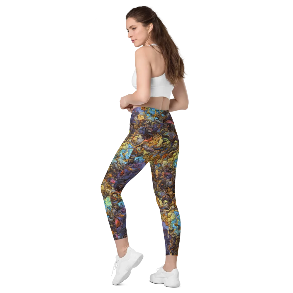 Electric Curio on Leggings with Pockets — Left Back