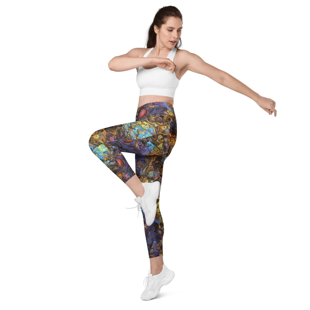Electric Curio on Leggings with Pockets — Left Front