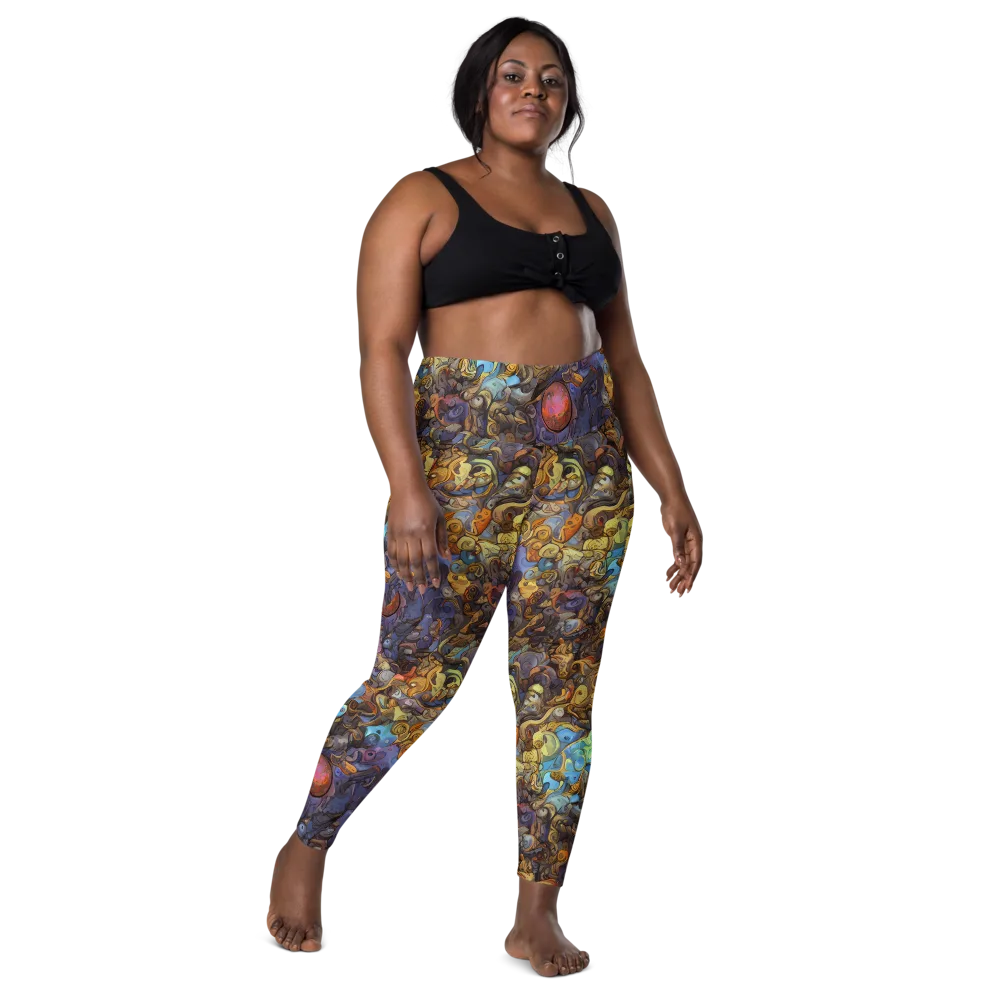 Electric Curio on Leggings with Pockets — Front