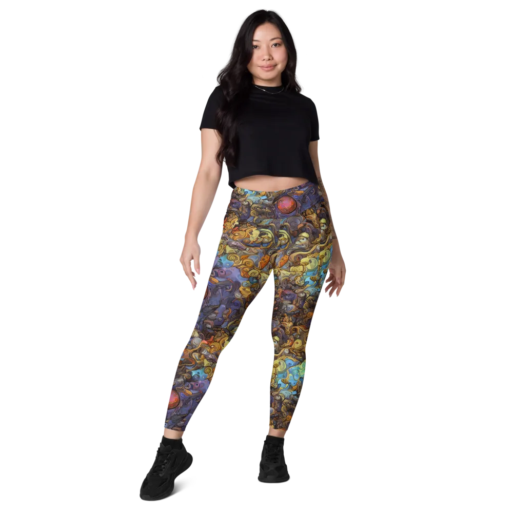 Electric Curio on Leggings with Pockets — Front