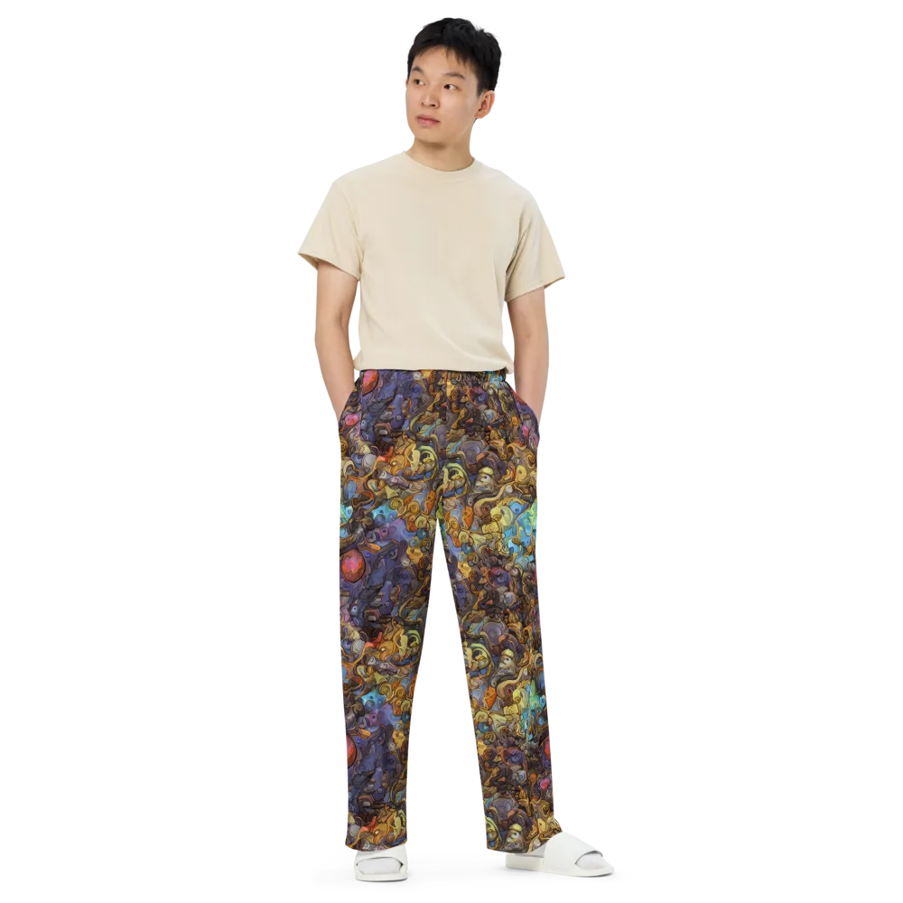 Electric Curio on Wide-Leg Pants — Front