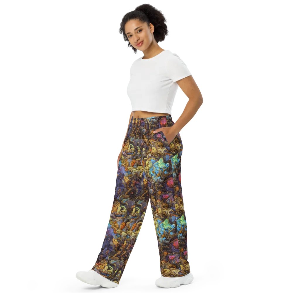Electric Curio on Wide-Leg Pants — Left Front