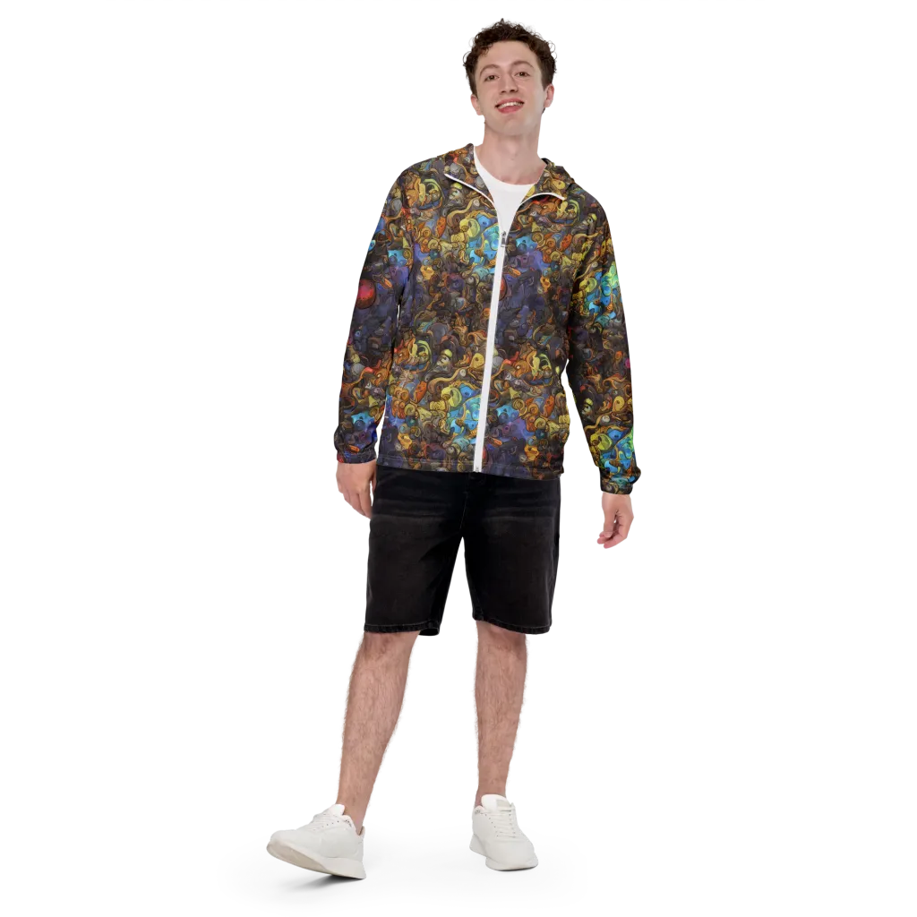 Electric Curio on Men's Windbreaker — Front