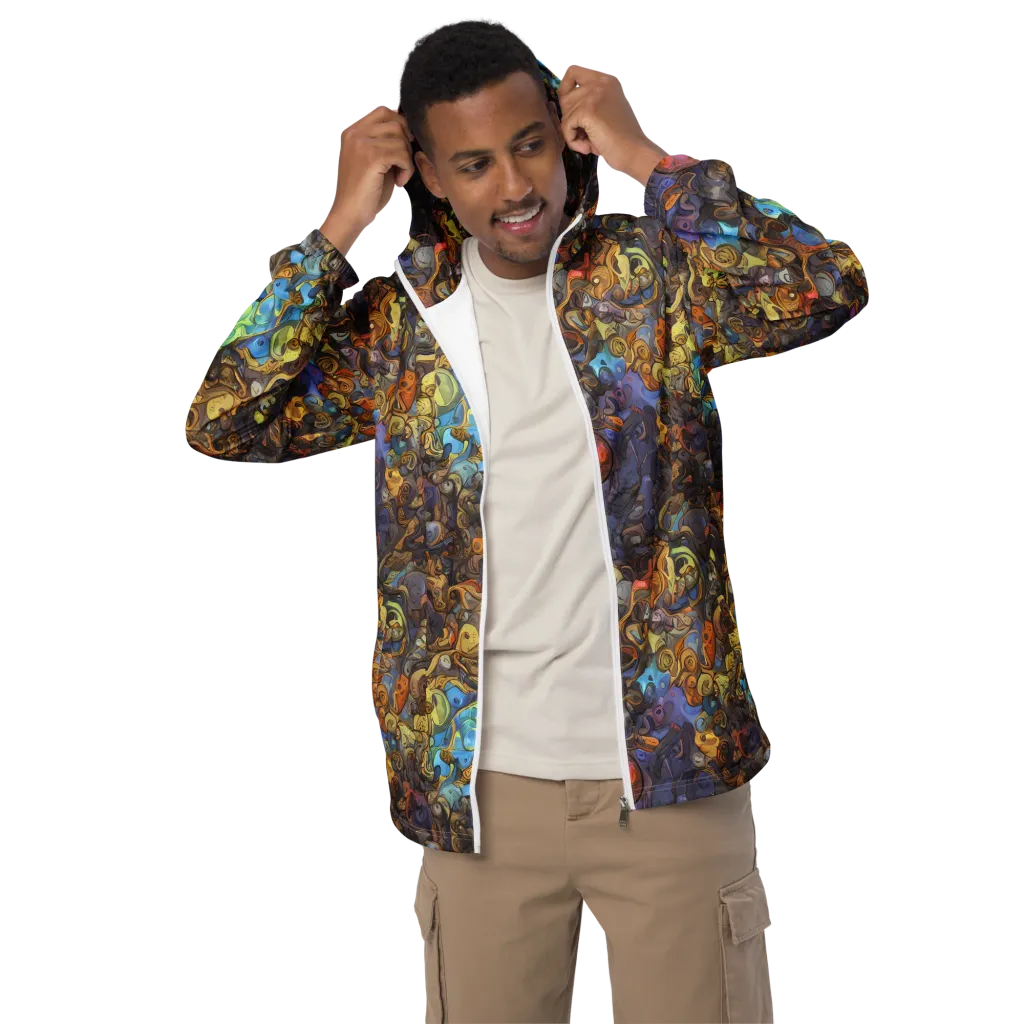 Electric Curio on Men's Windbreaker — Front