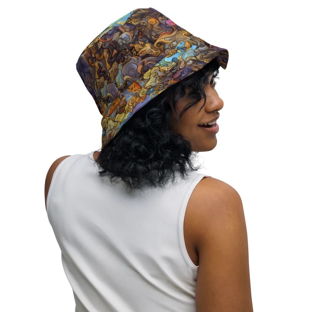 Electric Curio on Reversible Bucket Hat — Right Outside