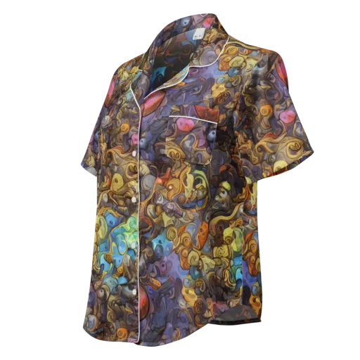 Electric Curio on a Women's Short Sleeve Pajama Top