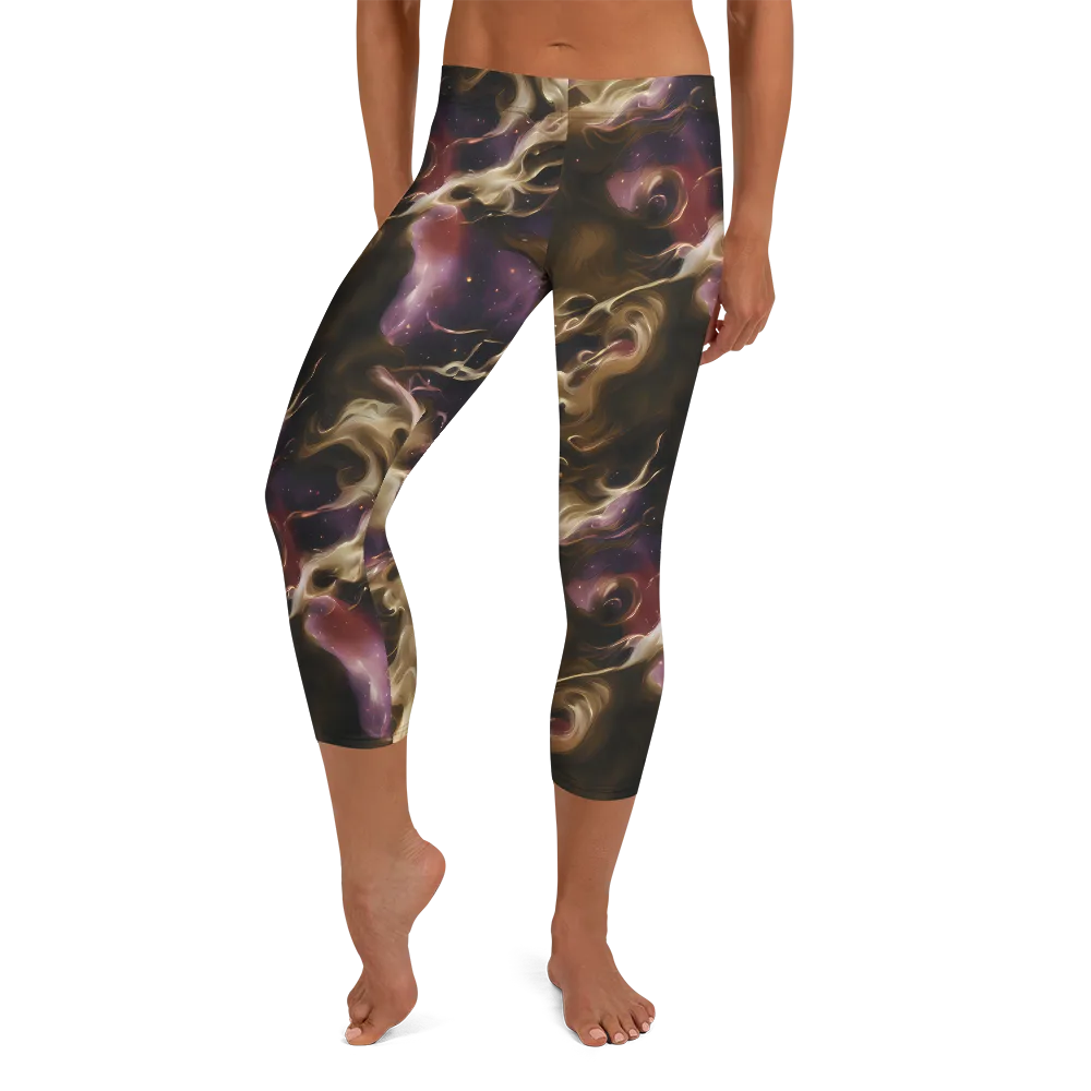 Astral Saffron on Capri Leggings — Front