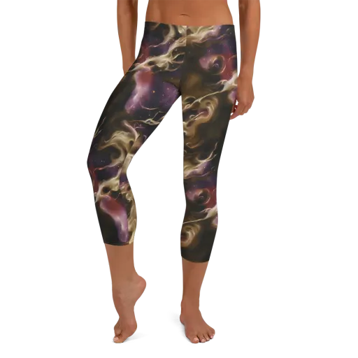 Astral Saffron on a Capri Leggings