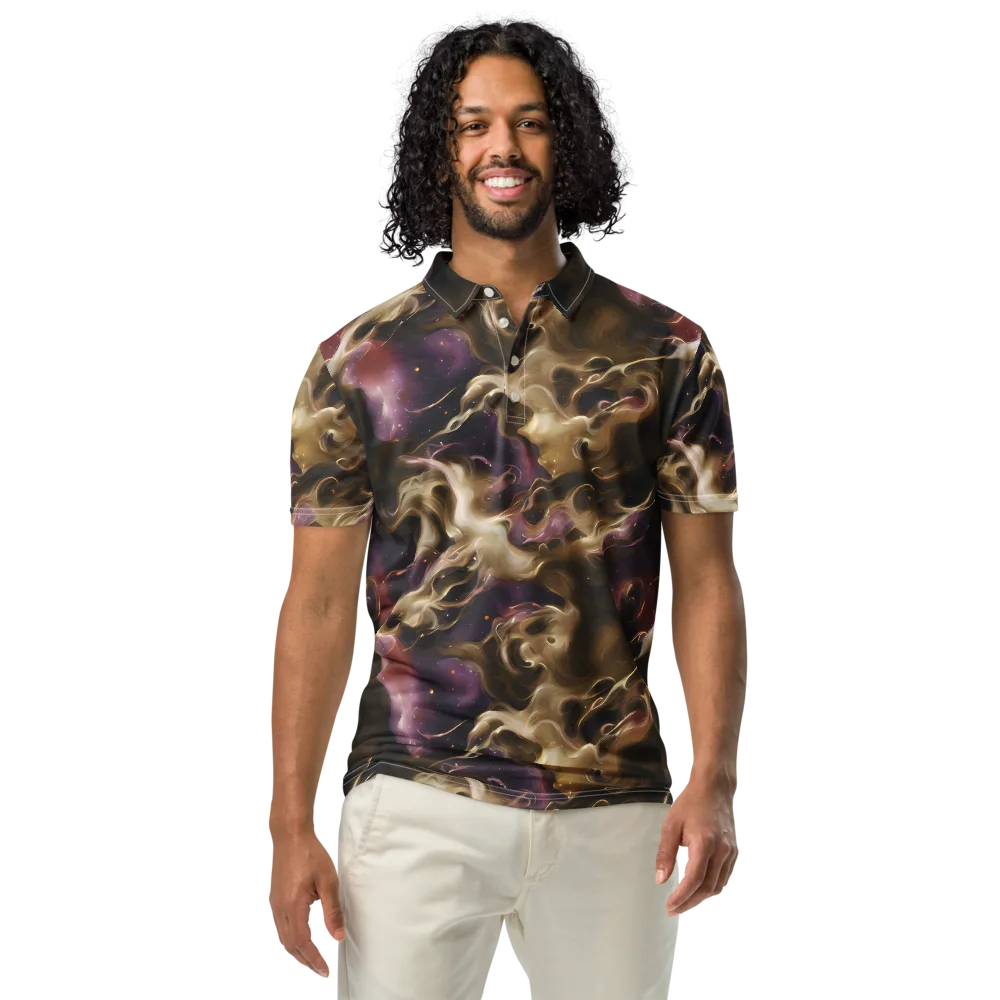 Astral Saffron on Men's Slim Fit Polo Shirt — Front