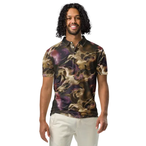 Astral Saffron on a Men's Slim Fit Polo Shirt