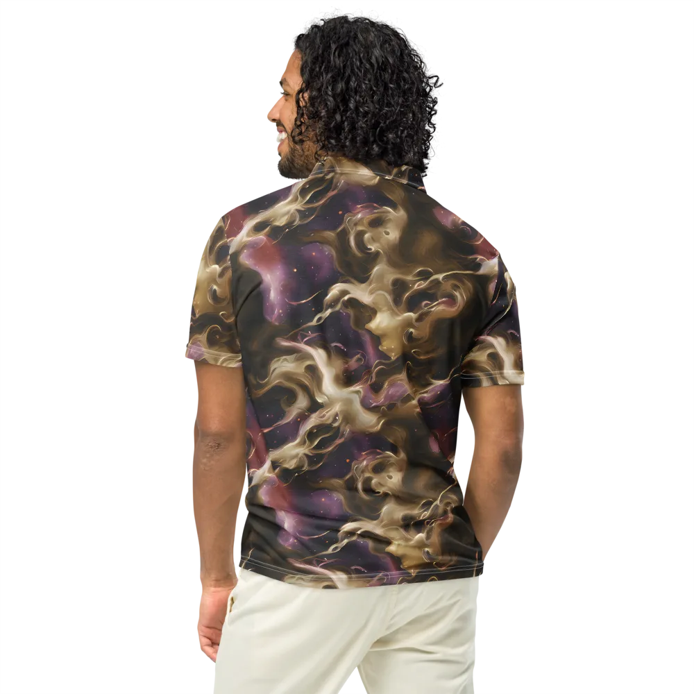 Astral Saffron on Men's Slim Fit Polo Shirt — Back