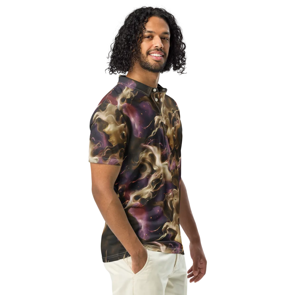 Astral Saffron on Men's Slim Fit Polo Shirt — Right Front