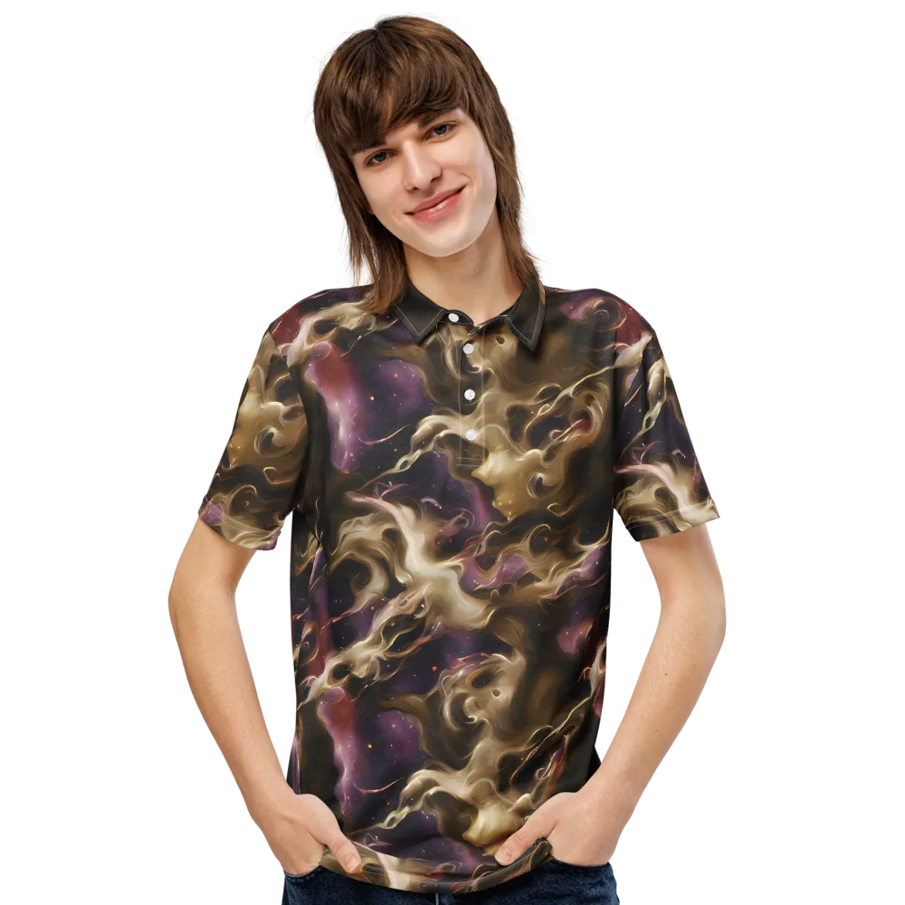 Astral Saffron on Men's Slim Fit Polo Shirt — Front