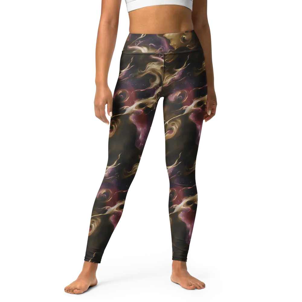 Astral Saffron on Yoga Leggings — Front