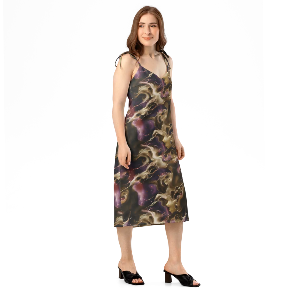 Astral Saffron on Slip Dress — Right Front