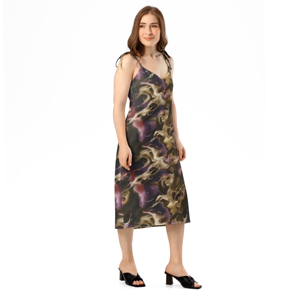 Astral Saffron on Slip Dress — Right Front