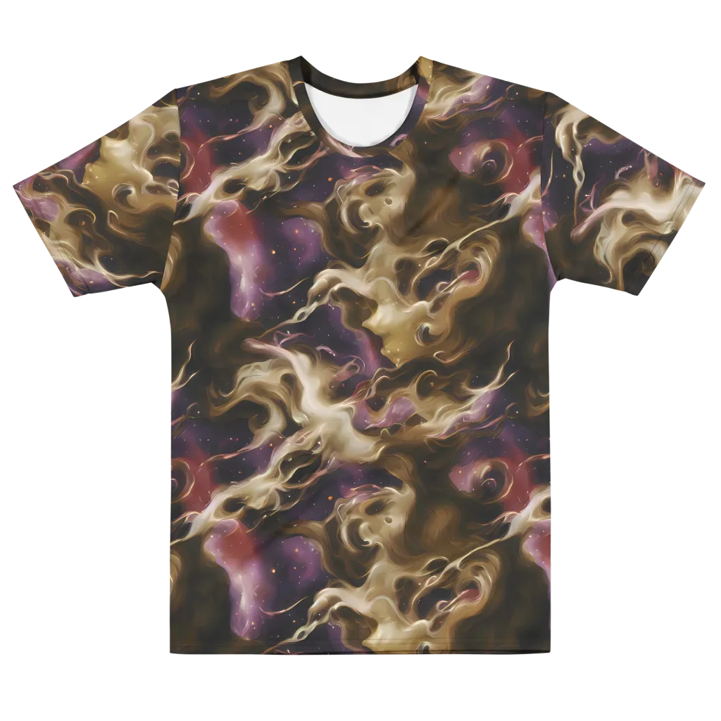 Astral Saffron on Men's Cotton Crew Neck T-Shirt — Front