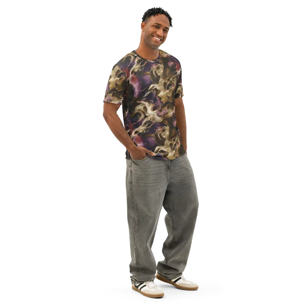 Astral Saffron on Men's Cotton Crew Neck T-Shirt — Right Front