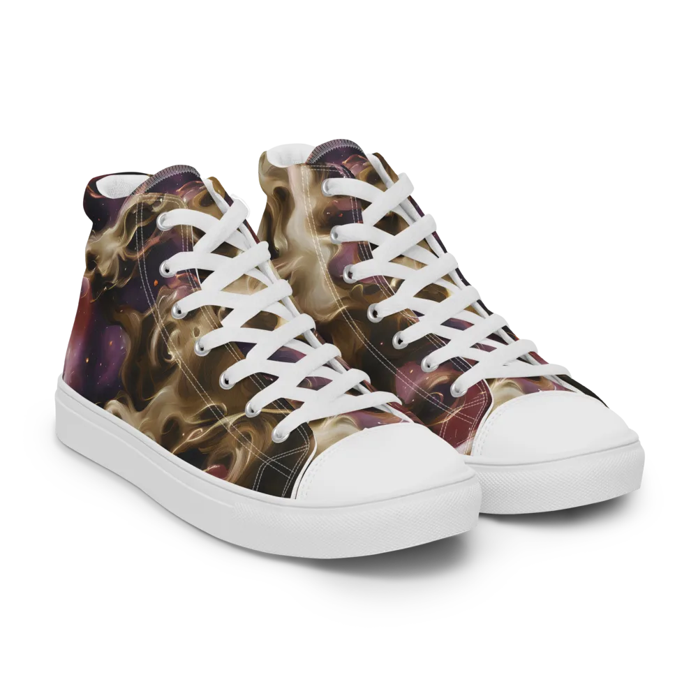Astral Saffron on Men's High Top Canvas Shoes — Right Front