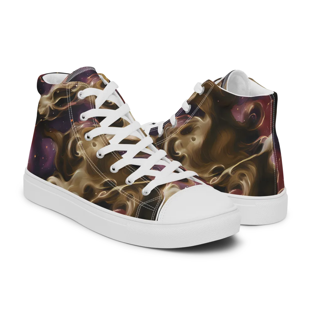 Astral Saffron on Men's High Top Canvas Shoes — Right