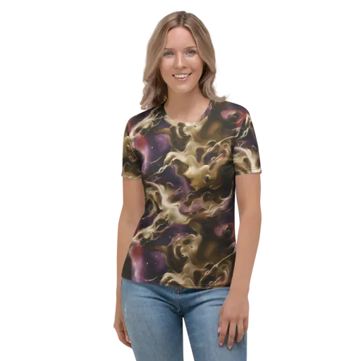 Astral Saffron on a Women's Crew Neck T-Shirt