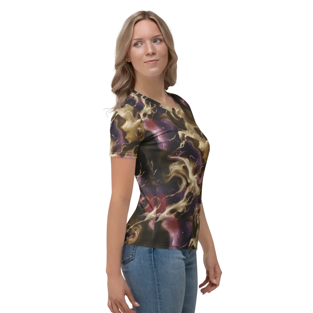 Astral Saffron on Women's Crew Neck T-Shirt — Right