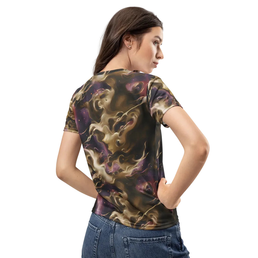 Astral Saffron on Women's Crew Neck T-Shirt — Back