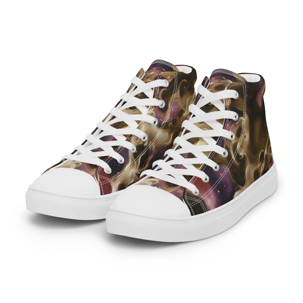Astral Saffron on Women's High Top Canvas Shoes — Left Front