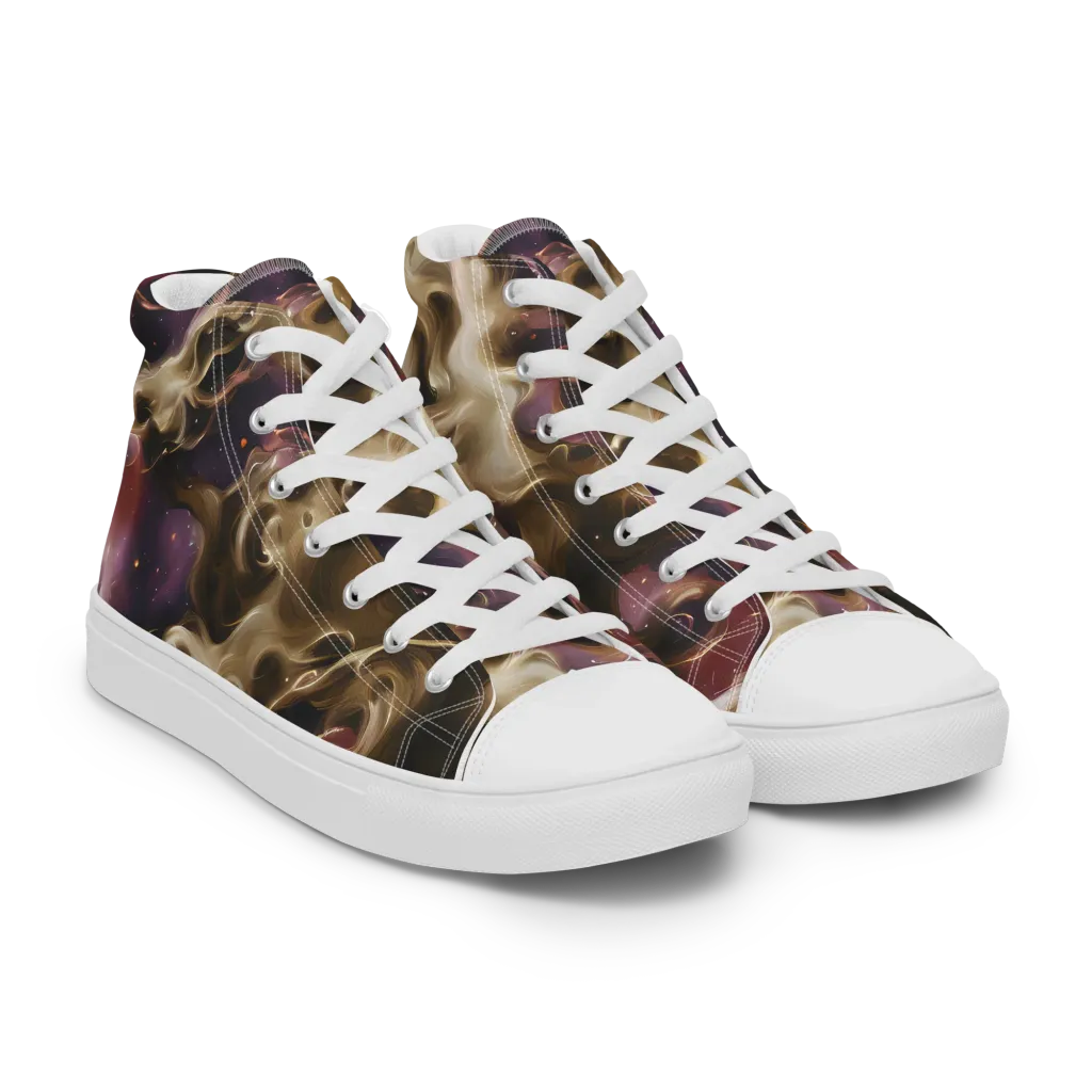 Astral Saffron on Women's High Top Canvas Shoes — Right Front