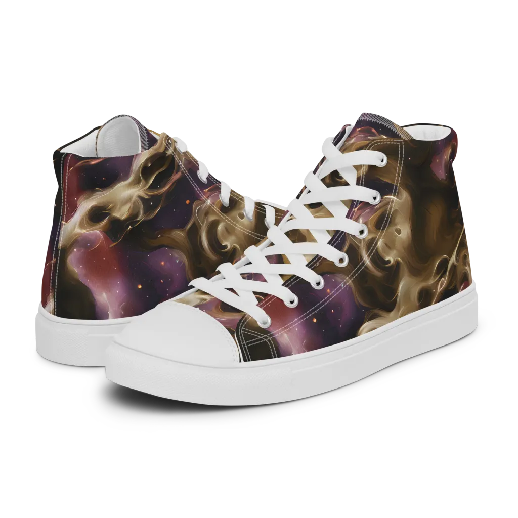 Astral Saffron on Women's High Top Canvas Shoes — Left