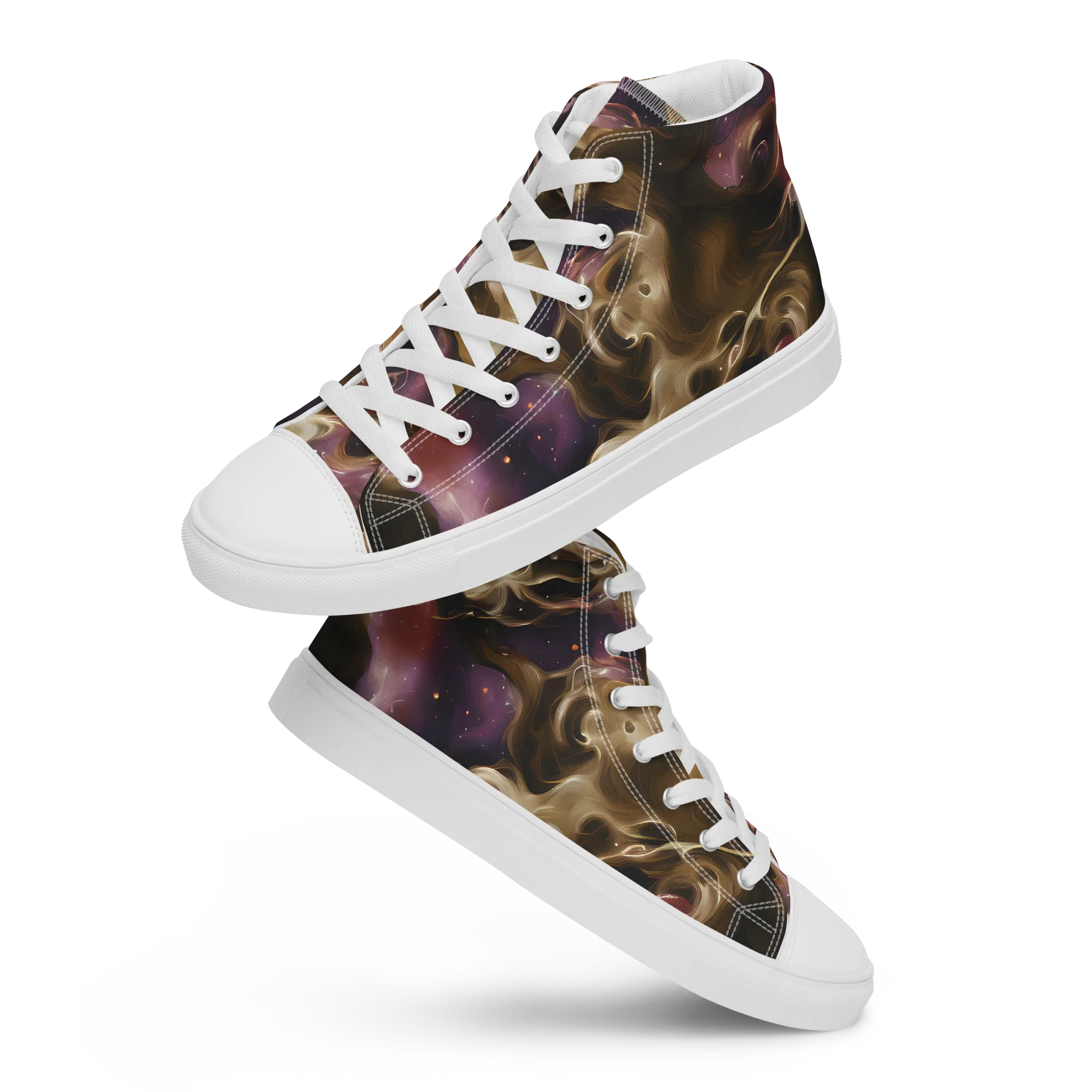 Astral Saffron on Women's High Top Canvas Shoes — Front