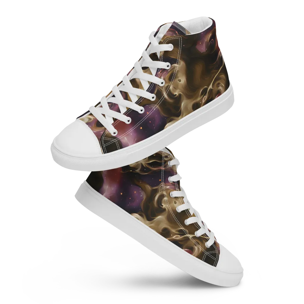 Astral Saffron on Women's High Top Canvas Shoes — Front