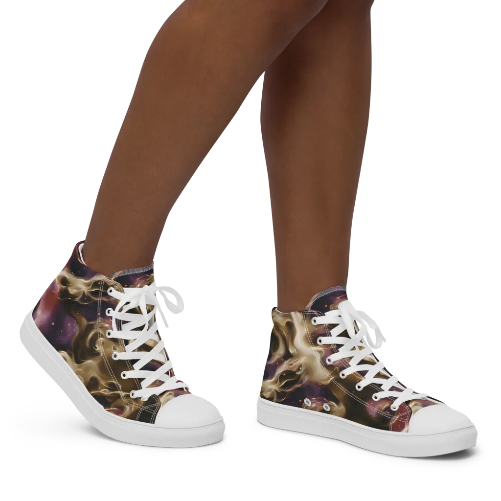 Astral Saffron on Women's High Top Canvas Shoes — Right