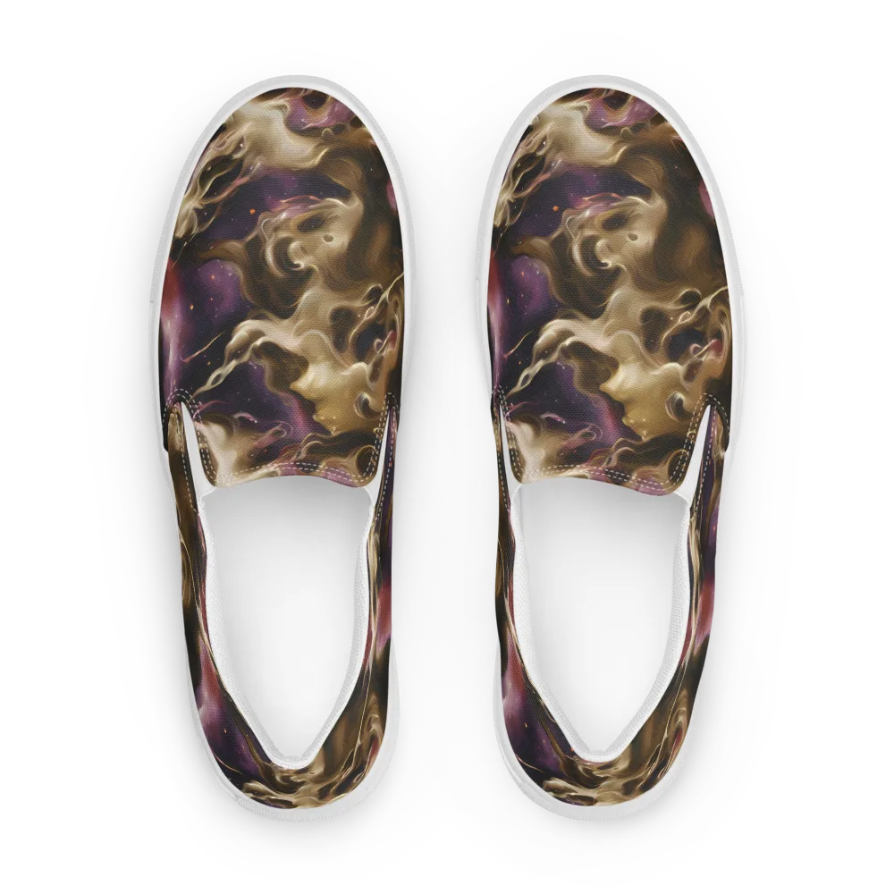 Astral Saffron on Men's Slip-On Canvas Shoes — Front