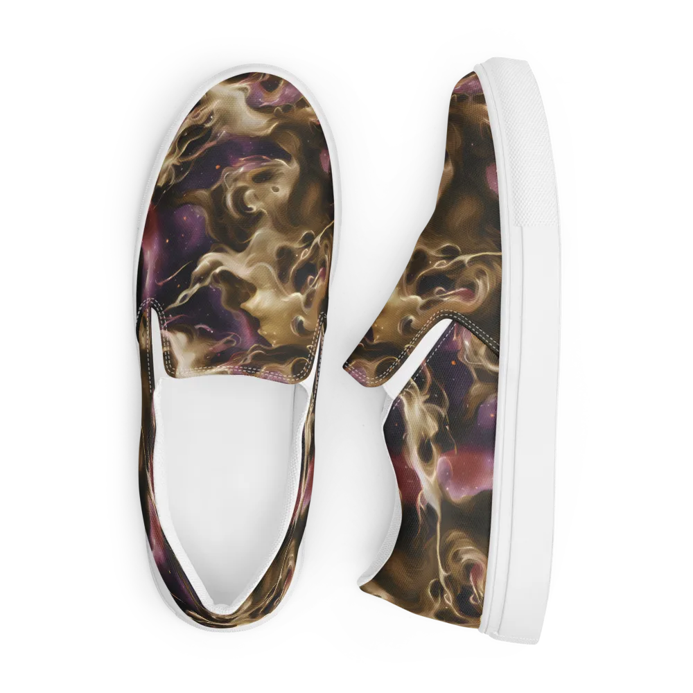 Astral Saffron on Men's Slip-On Canvas Shoes — Front