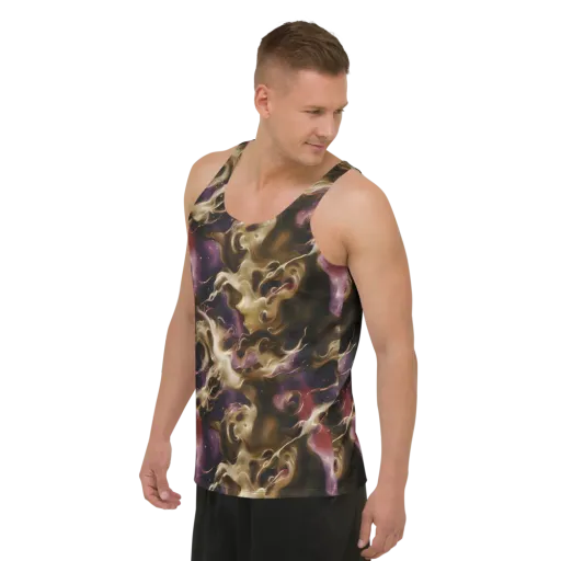 Astral Saffron on a Men's Tank Top