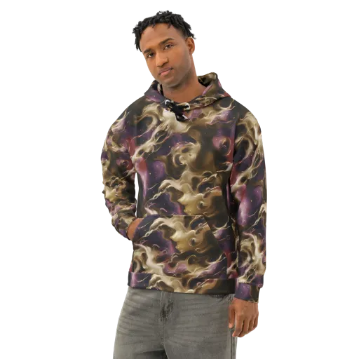Astral Saffron on a Cotton Hoodie