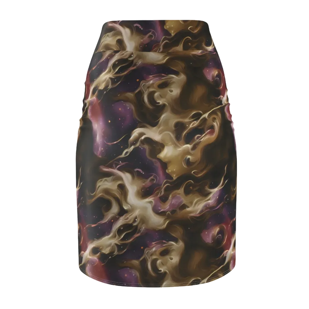 Astral Saffron on Pencil Skirt — Back