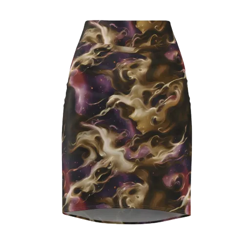 Astral Saffron on a Pencil Skirt