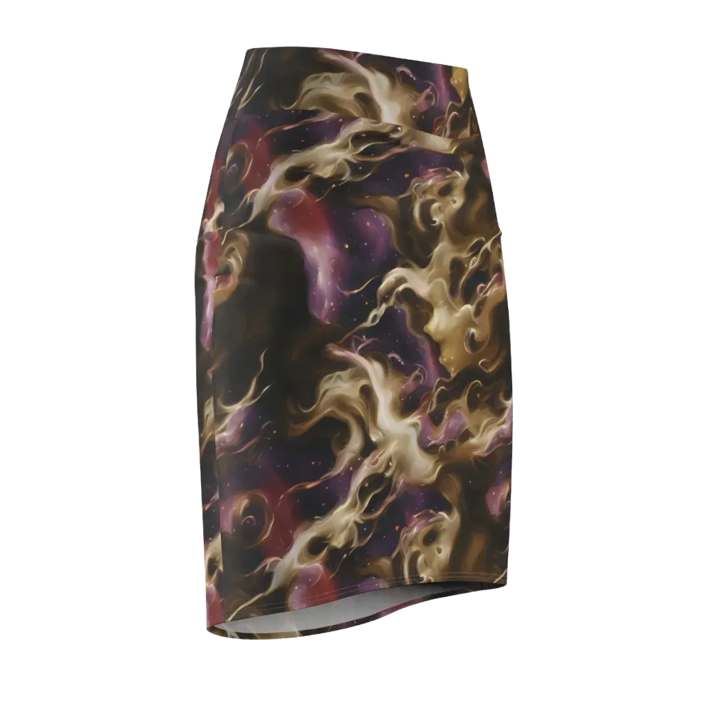 Astral Saffron on Pencil Skirt — Front Side