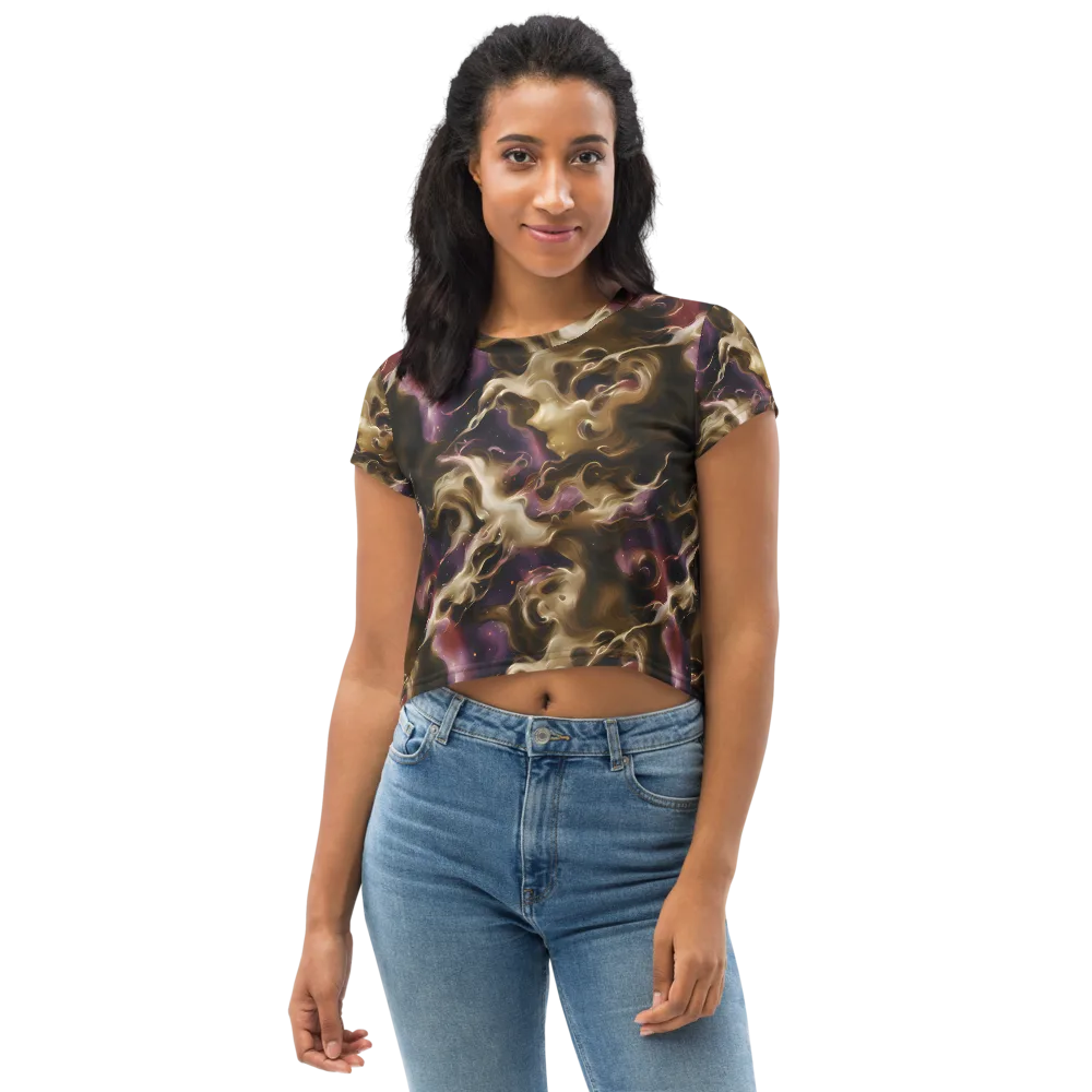 Astral Saffron on Crop Tee — Front