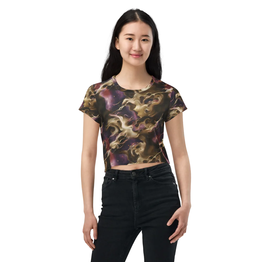 Astral Saffron on Crop Tee — Front