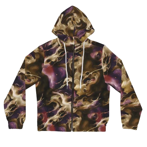 Astral Saffron on a Women's Full-Zip Hoodie