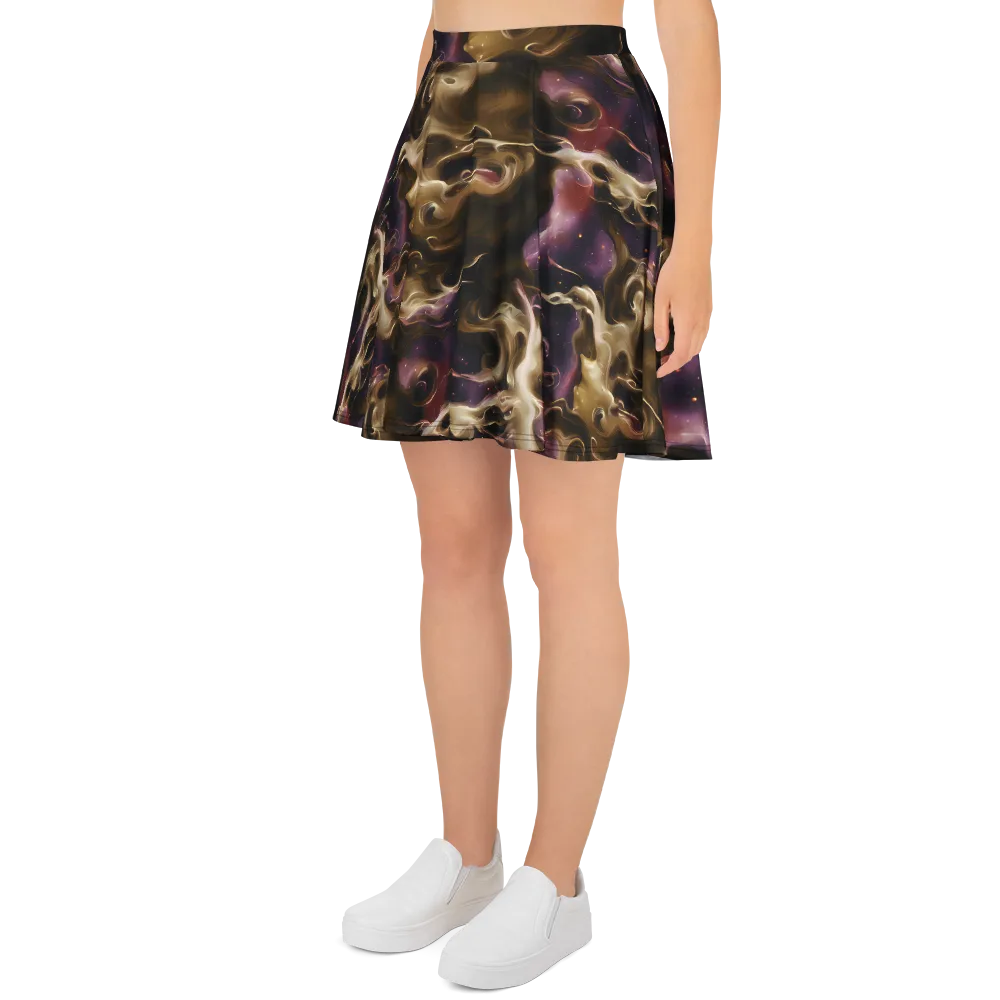 Astral Saffron on Skater Skirt — Left